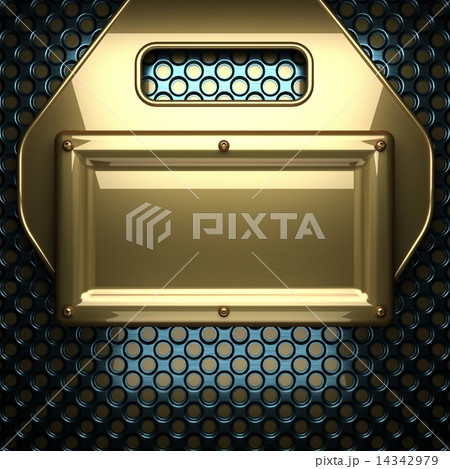 blue metal background with yellow element blue metal background with yellow element 14342979