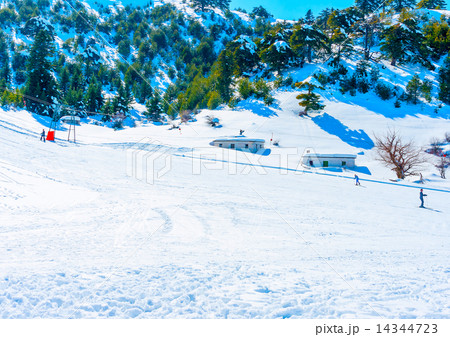 snow on Ziria mountain in Greece 14344723