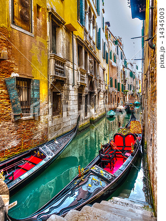 Gondolas at Venicee Italy. HDR processed Gondolas at Venicee Italy. HDR processed 14345003
