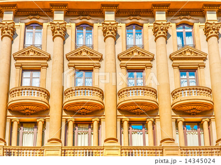 buildings at the center of Barcelona in Spain. HDR 14345024