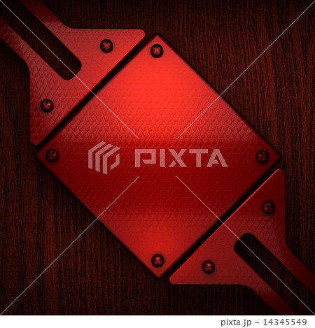 red pollished metal on wooden bachkround red pollished metal on wooden bachkround 14345549