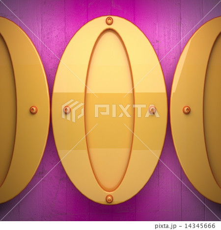 yellow metal and pink wood background 14345666