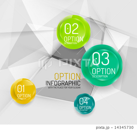 Business geometric option steps infographics 14345730