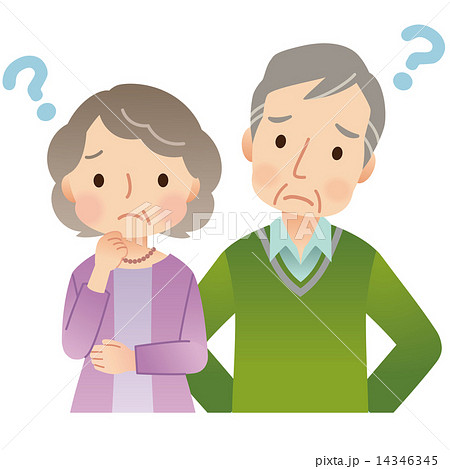 高齢者男女 夫婦 シニア 表情のイラスト素材 14346345 Pixta
