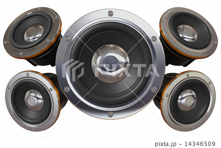 Sound system. Five loudspeakers Sound system. Five loudspeakers 14346509