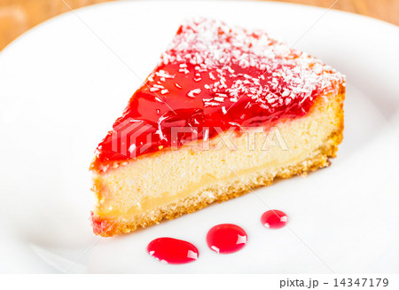 cheesecake on a white plate 14347179