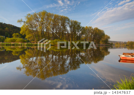 Two fishing punts on the Berounka river 14347637
