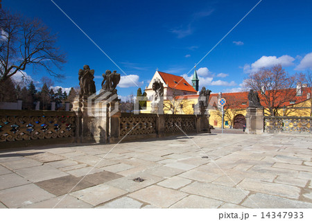 Cobblestone square in front of Loreta and Capuchin monastery - H Cobblestone square in front of Loreta and Capuchin monastery - H 14347933