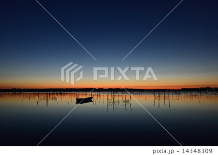 印旛沼の夜明け 印旛沼の夜明け 14348309