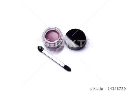 Pink lip gloss in jar with brush 14348729