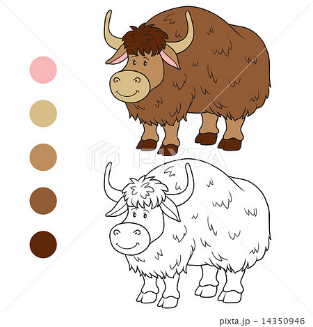 Coloring book (yak)のイラスト素材 [14350946] - PIXTA