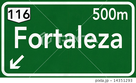 Fortaleza Brazil Highway Road Sign 14351293