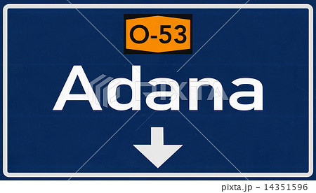 Adana Turkey Highway Road Sign 14351596