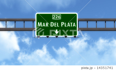 Mar Del Plata Argentina Highway Road Sign 14351741