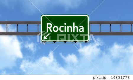Favela Rocinha Brazil Highway Road Sign 14351778