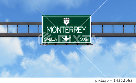 Monterrey Mexico Highway Road Sign Monterrey Mexico Highway Road Sign 14352062