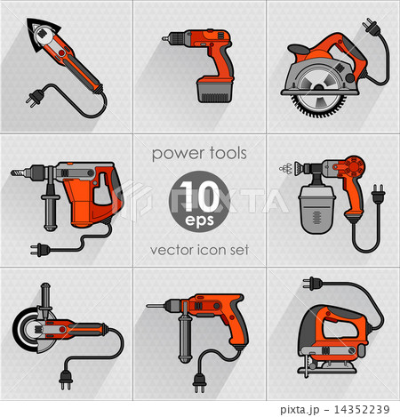 Power tool set. Vector illustration 14352239