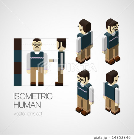 Vector isometric human set 14352346