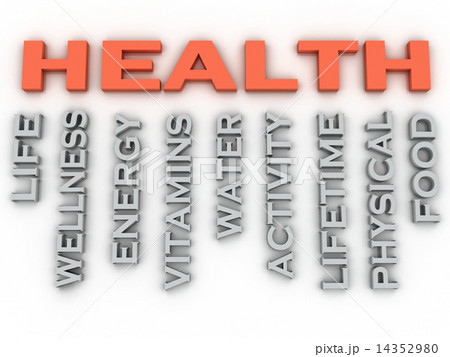 3d image HEALTH  issues concept word cloud background 14352980