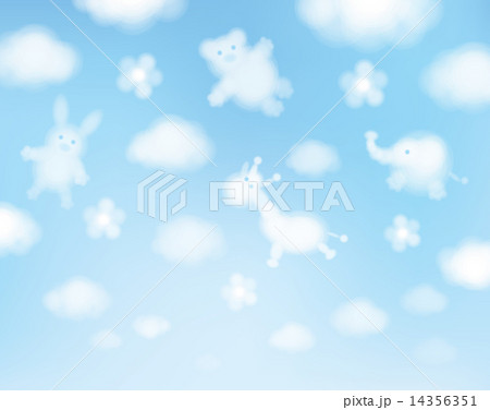 Vector sky background, animals cartoons. Vector sky background, animals cartoons. 14356351