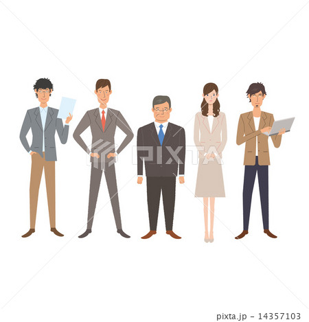 働く人々　ビジネスマン　ビジネスウーマン 14357103