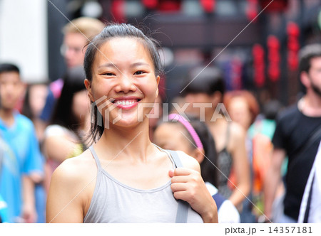 young asian woman on trip at jingli ancient street,chengdu,china young asian woman on trip at jingli ancient street,chengdu,china 14357181