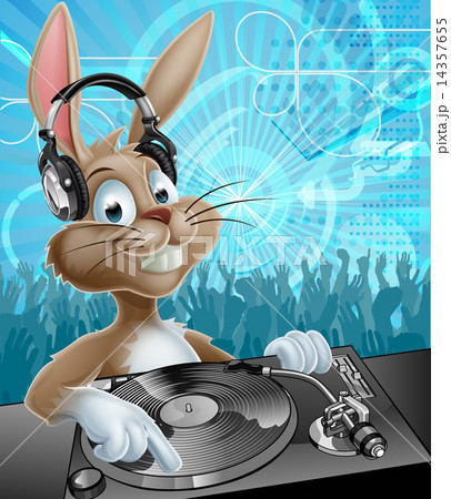 Easter Bunny Party Djのイラスト素材
