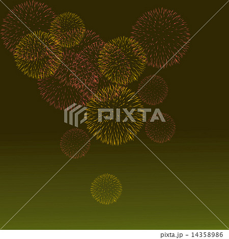 花火背景(大玉、イエロー) 花火背景(大玉、イエロー) 14358986