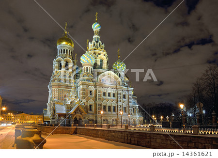 Church Savior on Blood in St-Petersburg, Russia.  Night view. Church Savior on Blood in St-Petersburg, Russia.  Night view. 14361621