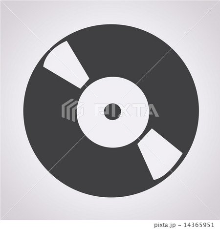 Retro vinyl record icon Retro vinyl record icon 14365951