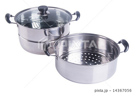 Stainless steel pot on background. Stainless steel pot on background. 14367056