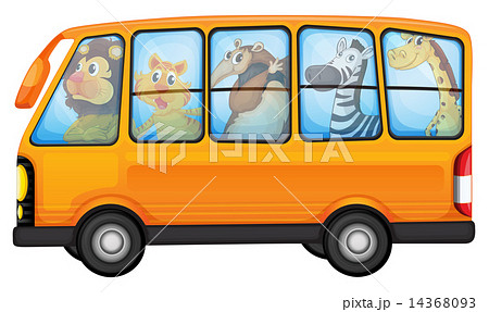 Animals and school bus 14368093