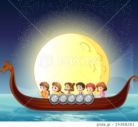 Children and boat 14368261