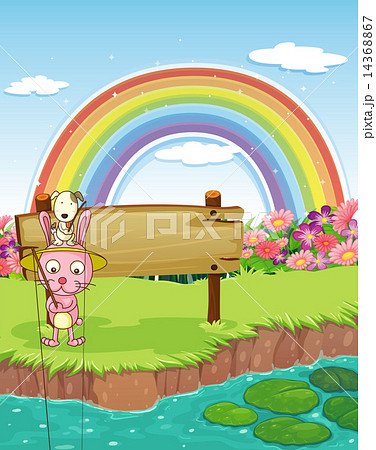 Rabbit and rainbow Rabbit and rainbow 14368867