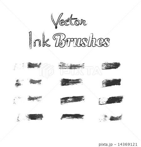 Brushes ink watercolor set. Brushes ink watercolor set. 14369121