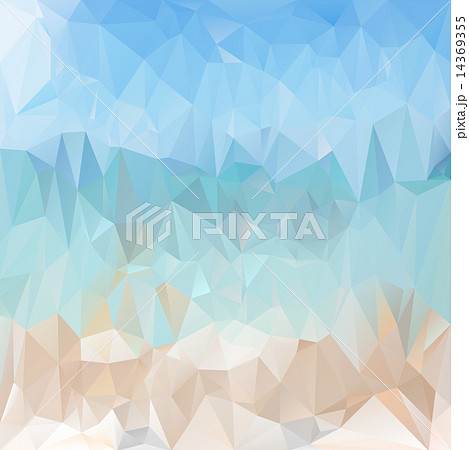 vector polygonal background pattern - triangular design in light sea beach colors - blue and beige vector polygonal background pattern - triangular design in light sea beach colors - blue and beige 14369355