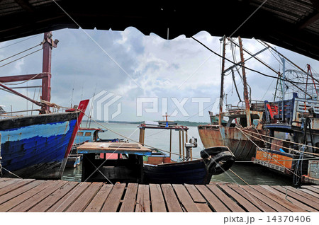 Fishing village in Natuna, Riau Islands, Indonesia  14370406