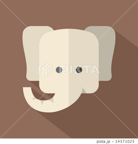Modern Flat Design Elephant Icon 14371025