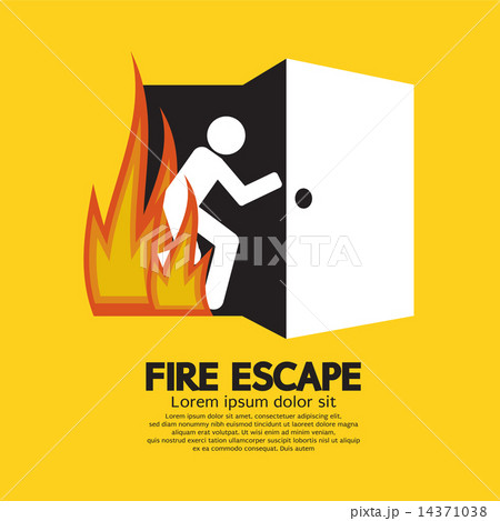 Fire Escape Graphic Sign 14371038