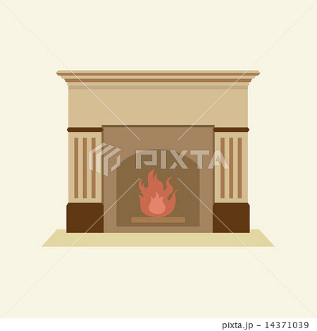 Modern Flat Design Fireplace 14371039