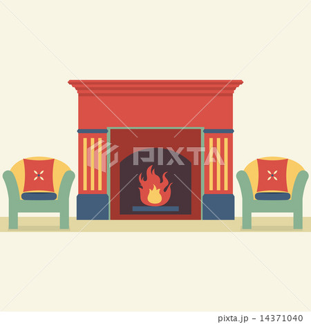 Sofas And Fireplace Living Room Interior 14371040