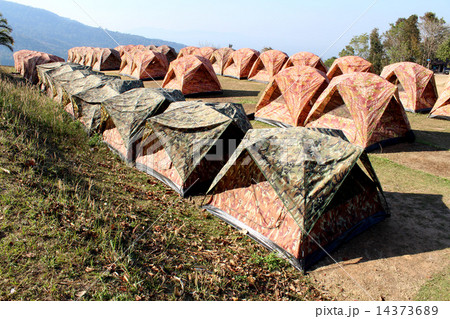 Camping tent at View at doi samer dao at Sri Nan national park, 14373689