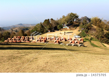 Camping tent at View at doi samer dao at Sri Nan national park, Camping tent at View at doi samer dao at Sri Nan national park, 14373705