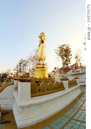 Golden Buddha statue on a mountain Wat Phra That Khao Noi, Nan P Golden Buddha statue on a mountain Wat Phra That Khao Noi, Nan P 14374173