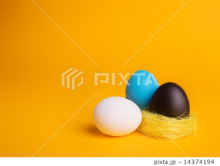 eggs on a yellow background 14374194