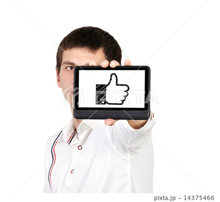 tablet with like symbol tablet with like symbol 14375466