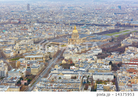 Aerial view of Les Invalides in Paris Aerial view of Les Invalides in Paris 14375953