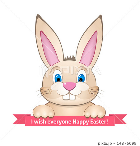 Bunny wishes Happy Easter 14376099