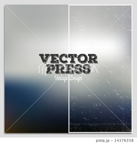 Vintage design vector press template. Summer time poster. Blurred mesh background 14376358