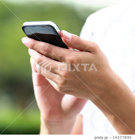 Hand are using smart phone 14377695
